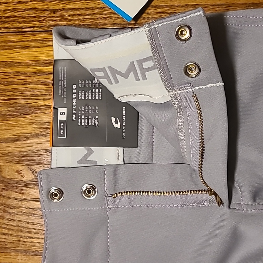 Champro NWT Gray Athletic Baseball Pants - Boy's Small - Picture 5 of 13